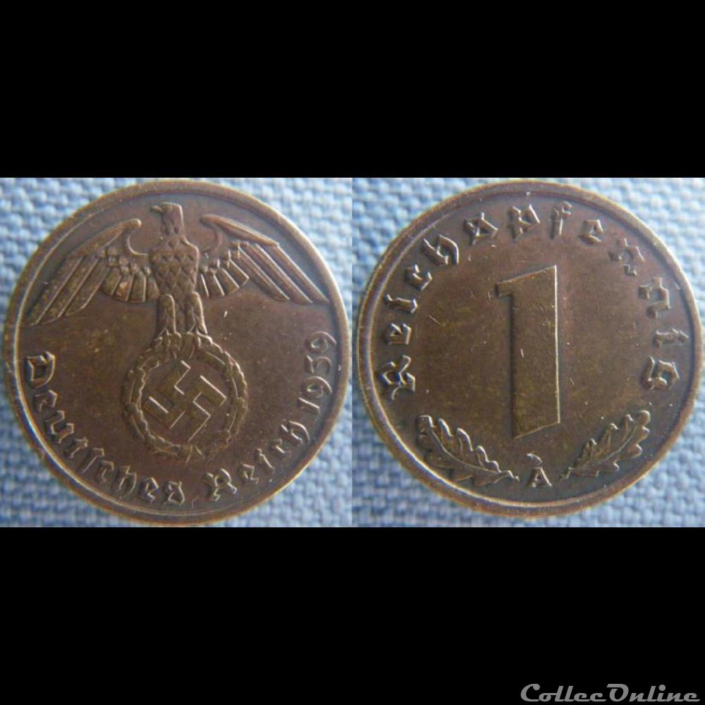 1 reichspfennig 1939 A monnaie monde allemagne 1 reichspfennig 1939 a