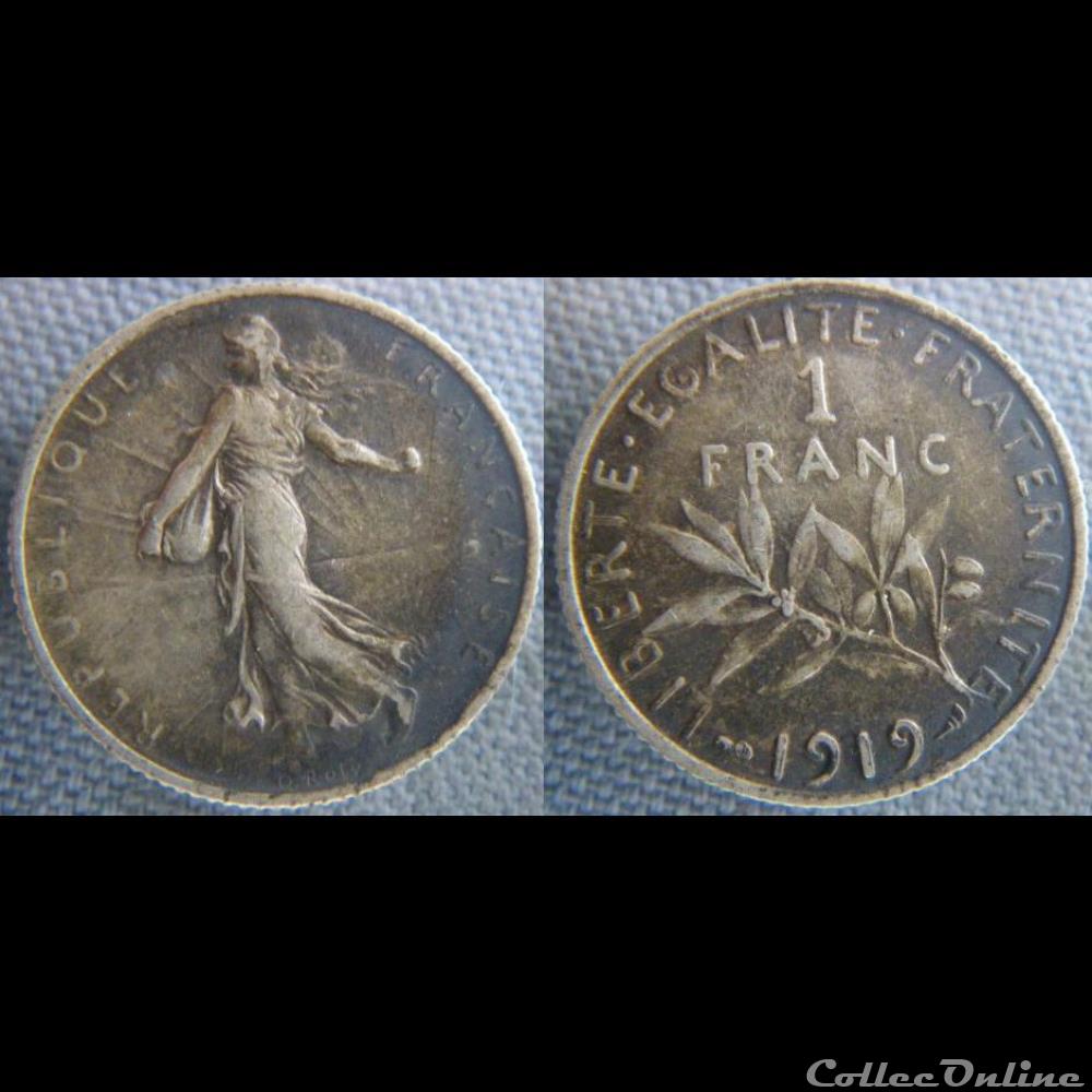 1 Franc 1919 monnaie france moderne 1 franc 1919