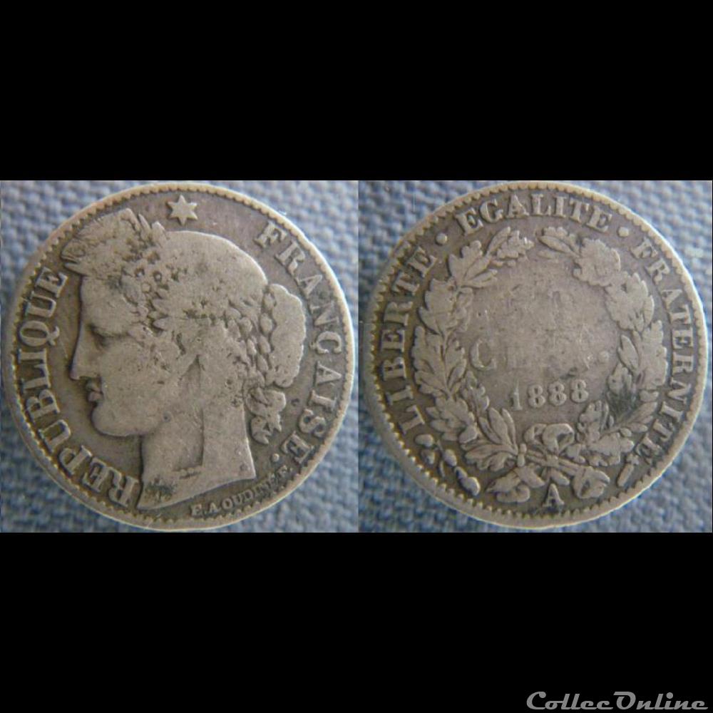50 centimes 1888 A monnaie france moderne 50 centimes 1888 a
