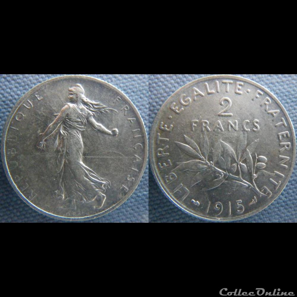 2 Francs 1915 monnaie france moderne 2 francs 1915