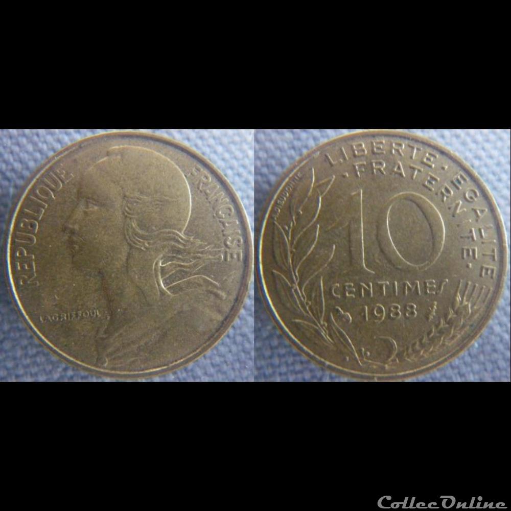 10 Centimes 1988 monnaie france a moderne 10 centimes 1988