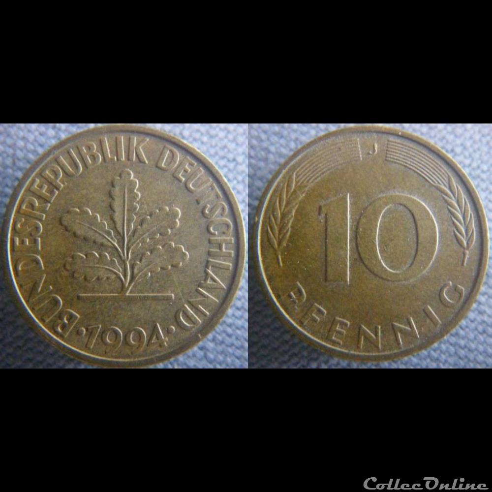 10 Pfennig 1994 J monnaie monde allemagne 10 pfennig 1994 j