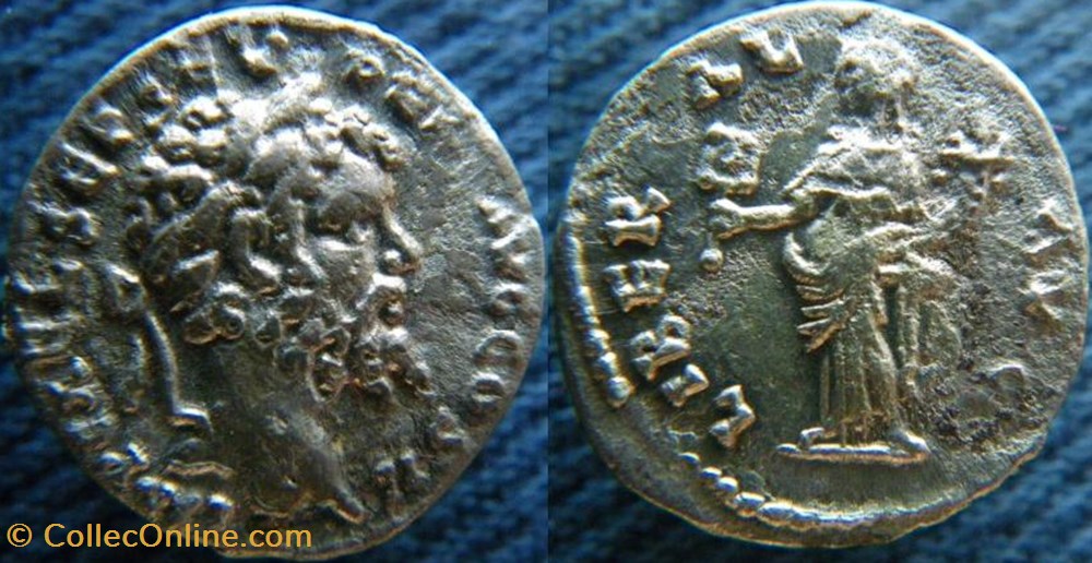 Septime Sévère denier monnaies antiquite av jc a ap romaines republicaines imperiales septime severe denier