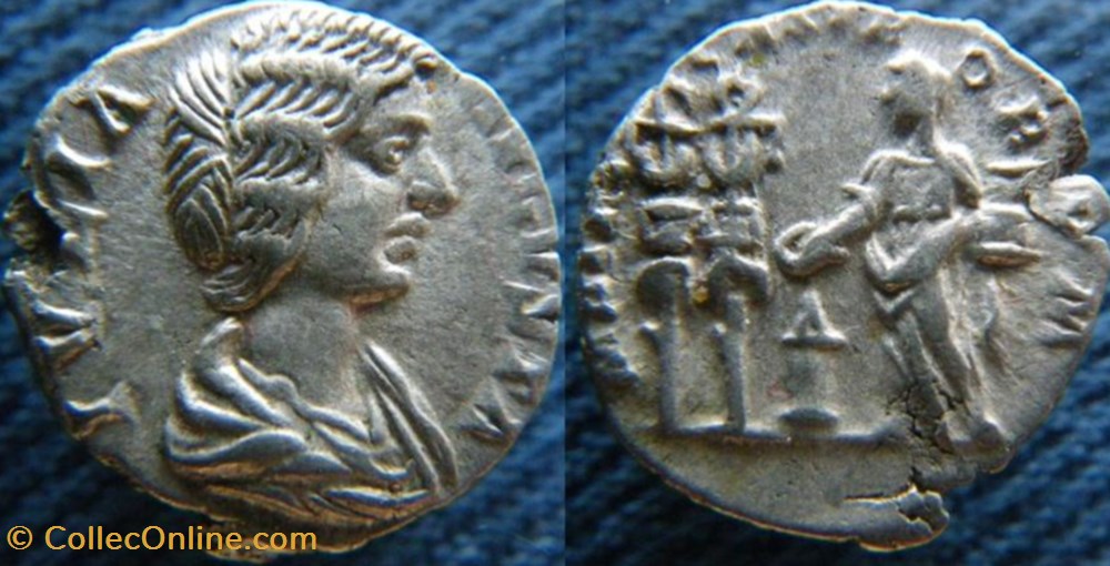 Julia Domna denier monnaies antiquite av jc ap romaines republicaines imperiales julia domna denier