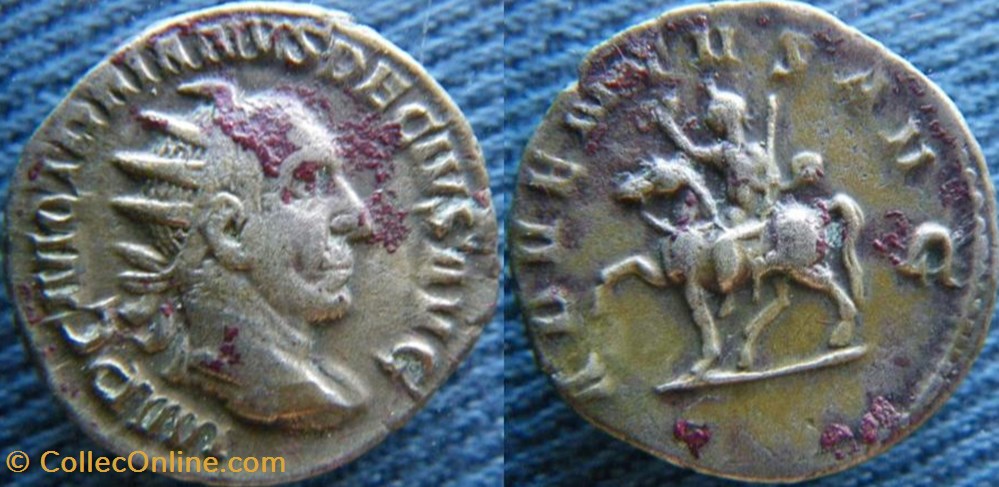 monnaies antiquite av jc ap romaines republicaines imperiales trajan dece antoninien