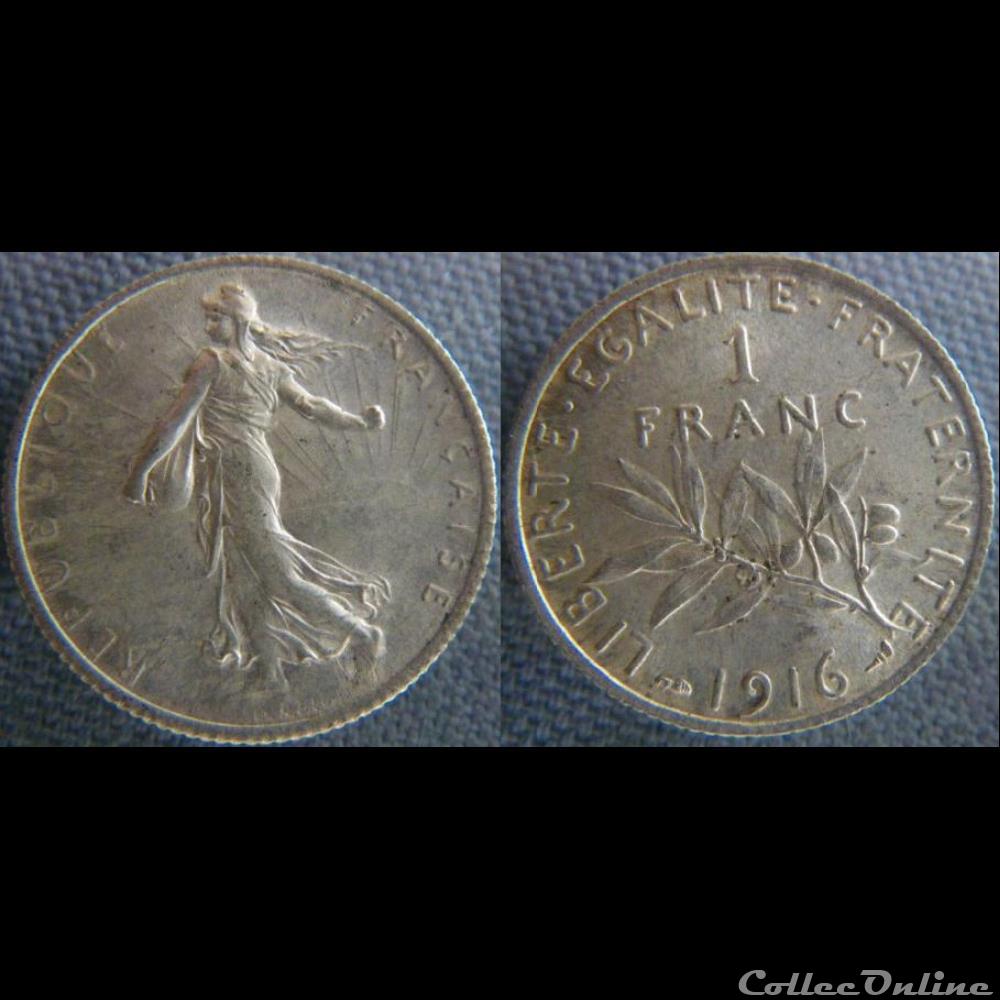 1 Franc 1916 monnaie france moderne 1 franc 1916
