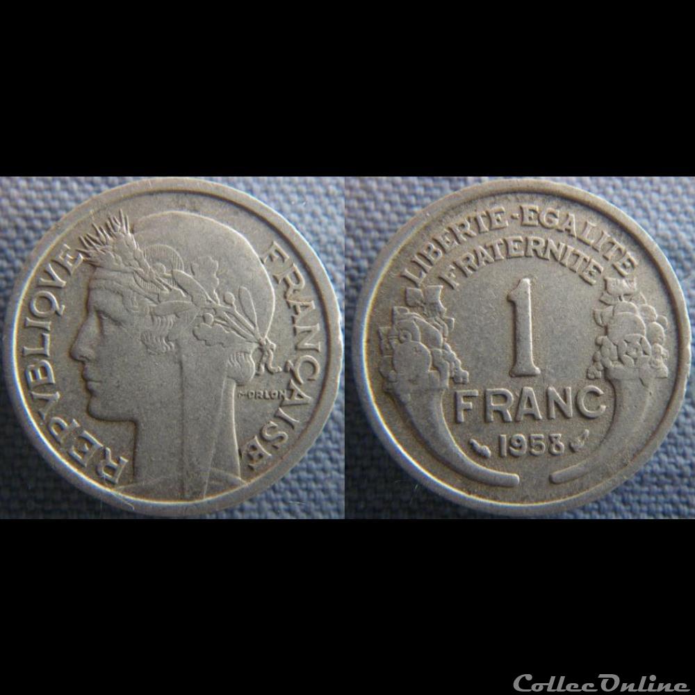 1 Franc 1958 monnaie france moderne 1 franc 1958