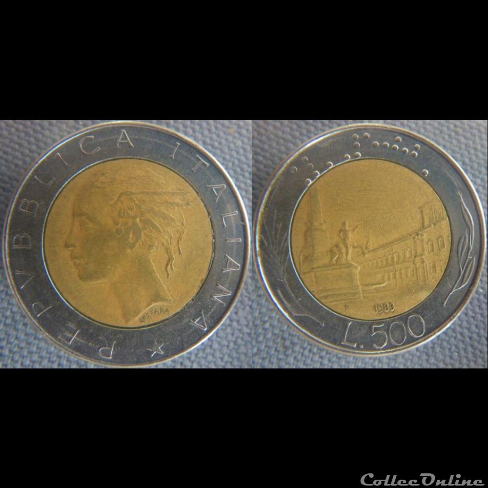 monnaie monde italie 500 lire 1983