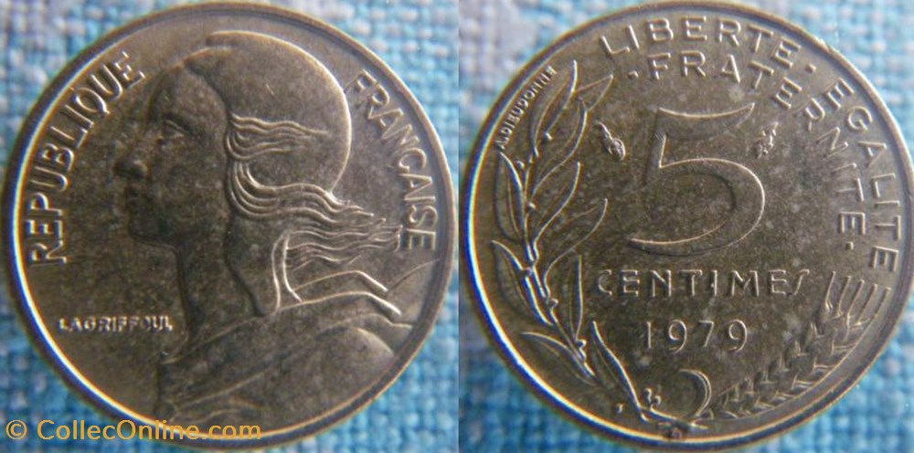 5 Centimes 1979 monnaie france a moderne 5 centimes 1979