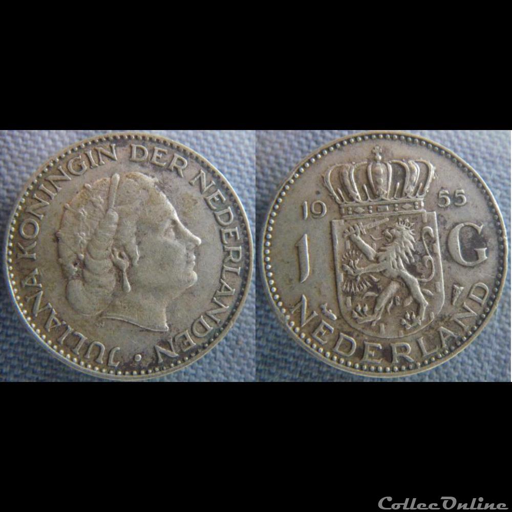 1 Gulden 1955 monnaie monde pay ba 1 gulden 1955