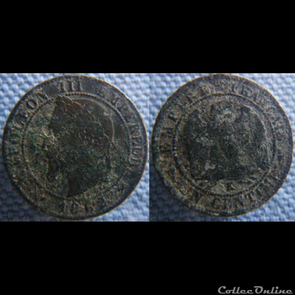 monnaie france moderne 1 centime 1862 k