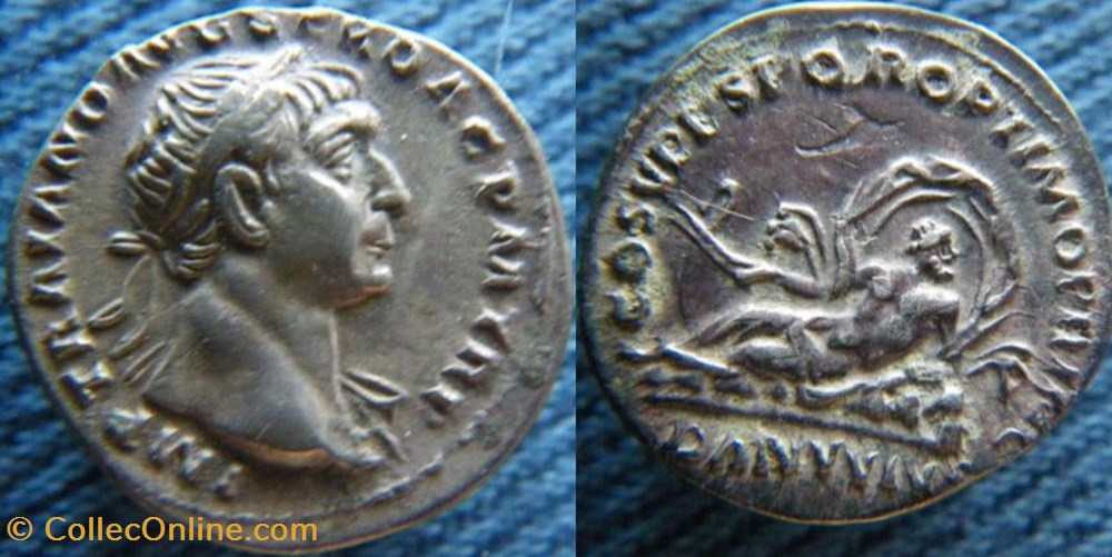 Trajan denier monnaies antiquite av jc ap romaines republicaines imperiales trajan denier