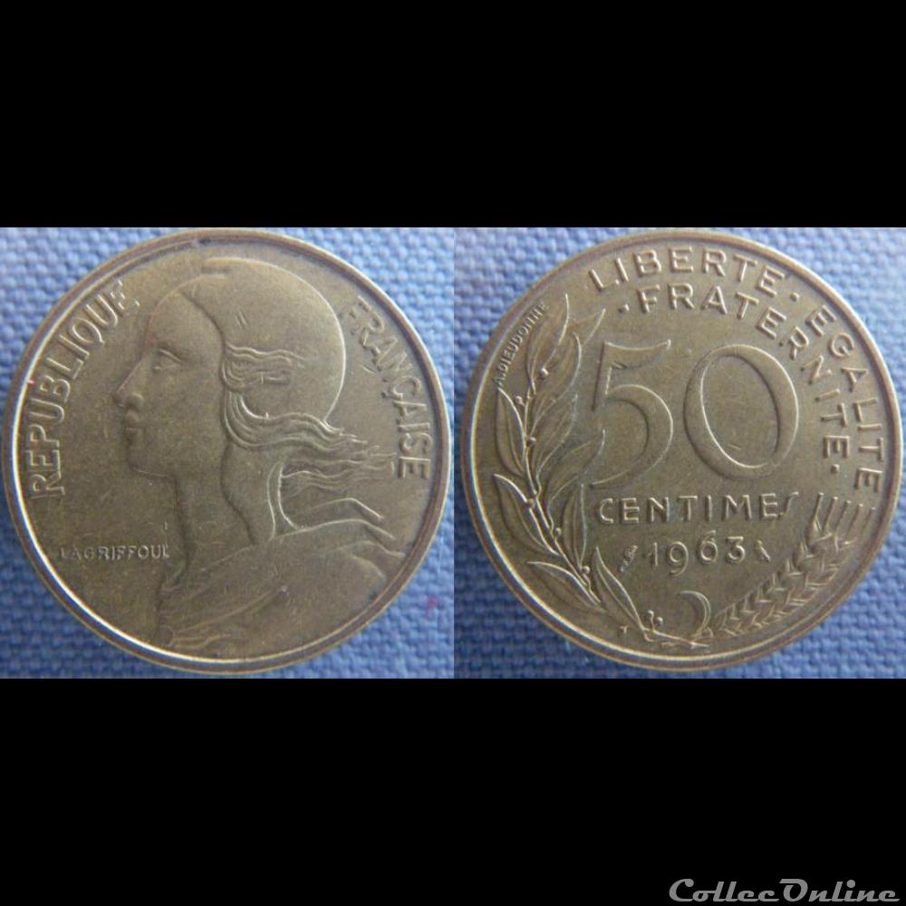 50 centimes 1963 monnaie france moderne 50 centimes 1963