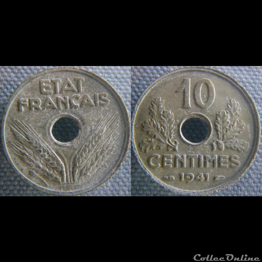 10 Centimes 1941 monnaie france moderne 10 centimes 1941