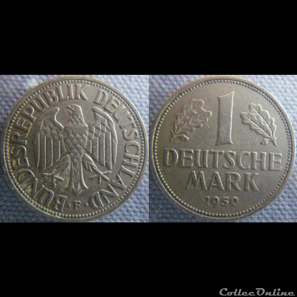 monnaie monde allemagne 1 mark 1950 f