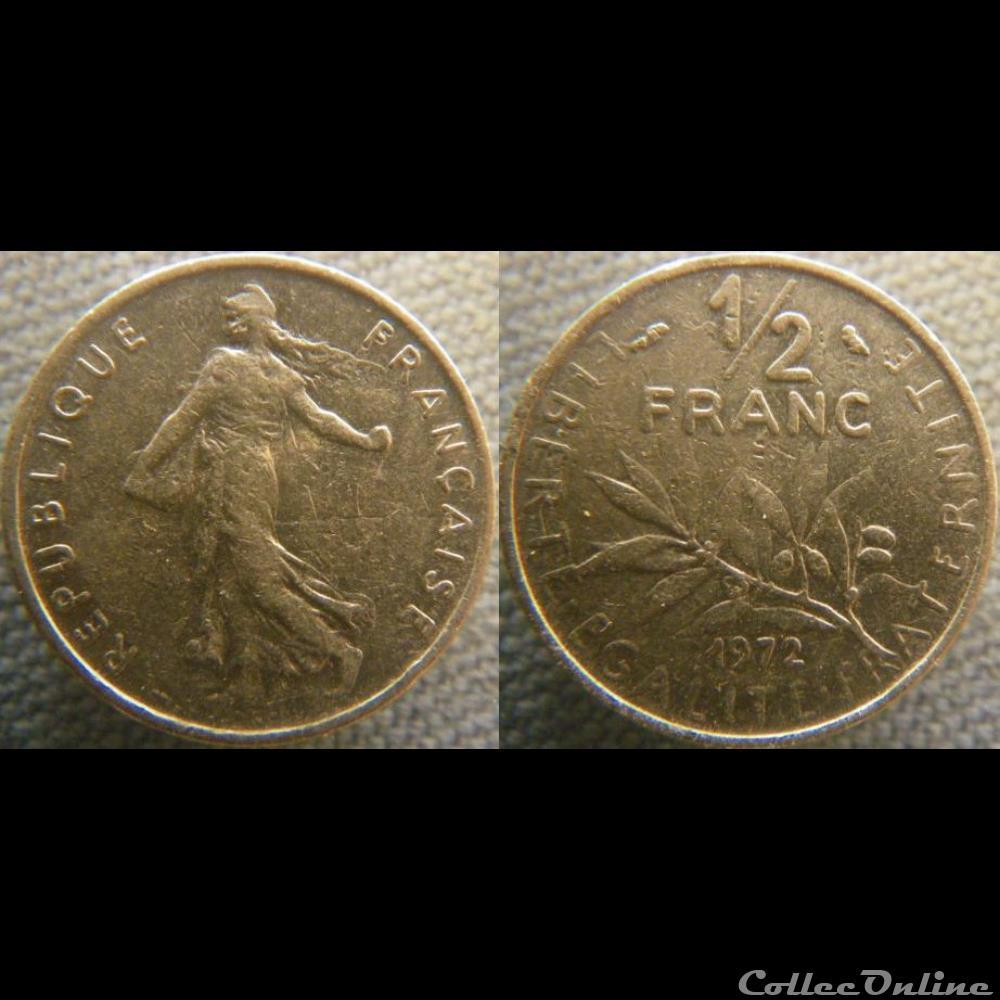 Demi Franc 1972 monnaie france moderne demi franc 1972