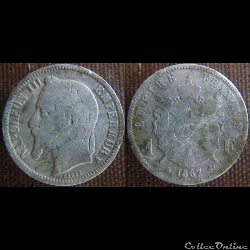 1 Franc 1867 A monnaie france moderne 1 franc 1867 a