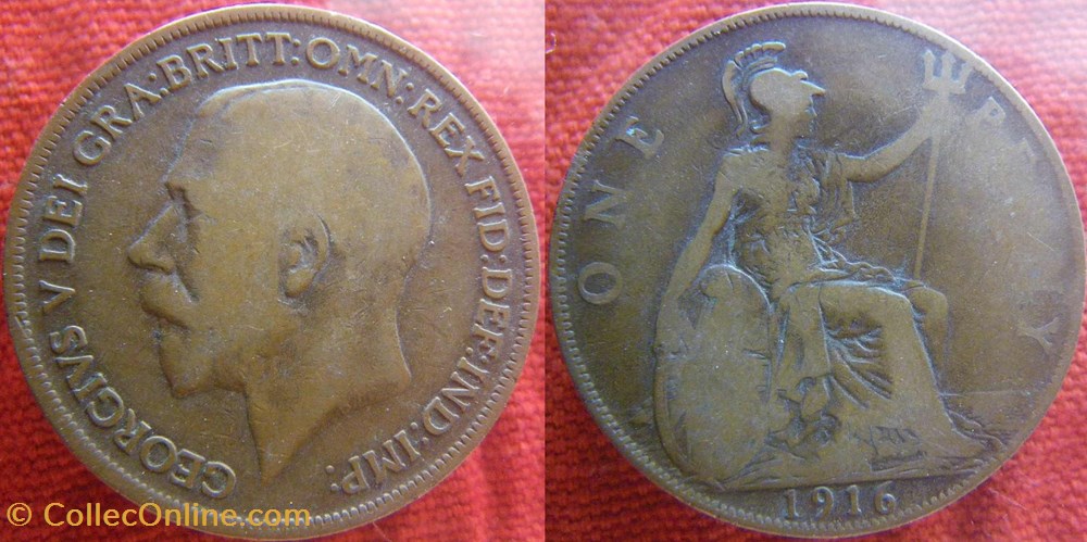 1 Penny 1916 monnaies monde royaume uni 1 penny 1916