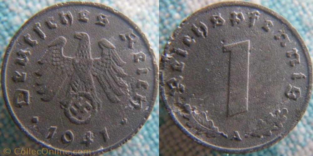 1 reichspfennig 1941 A monnaie monde allemagne 1 reichspfennig 1941 a