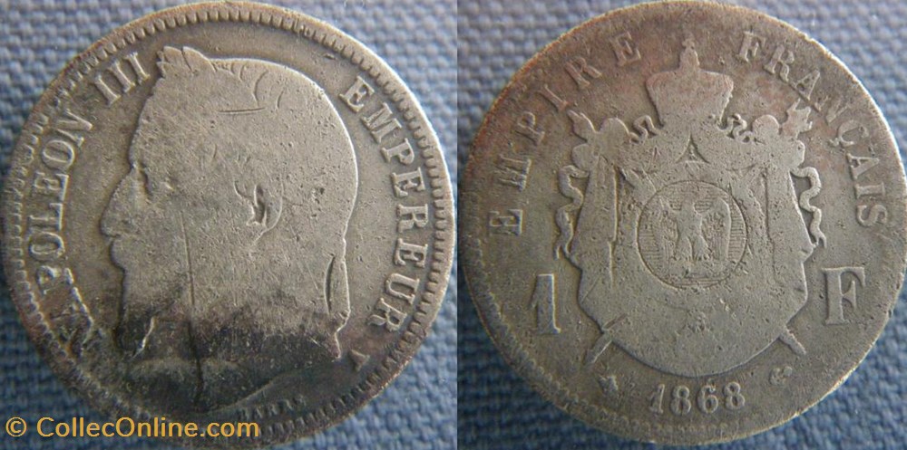 1 Franc 1868 A monnaie france moderne 1 franc 1868 a
