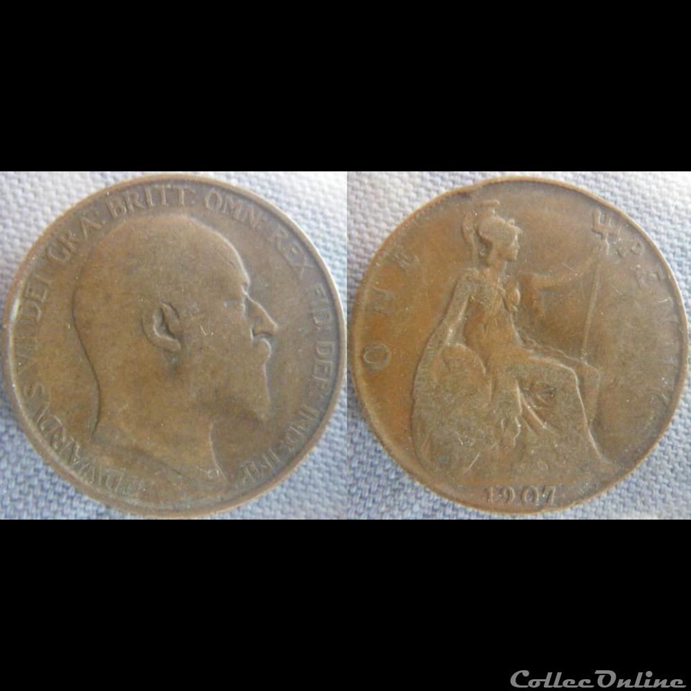 monnaie monde royaume uni 1 penny 1907