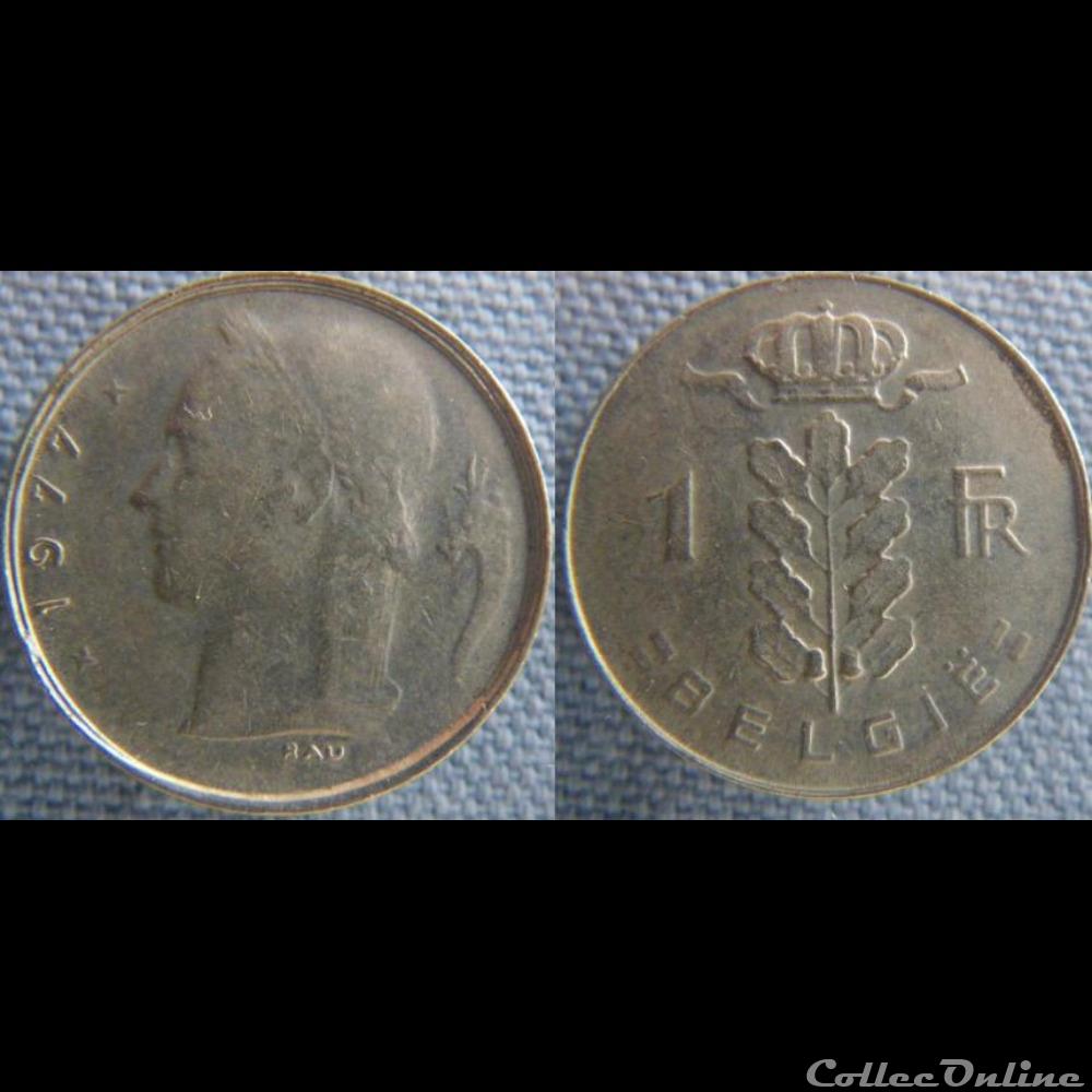 1 Franc 1977 fl monnaie monde belgique 1 franc 1977 fl