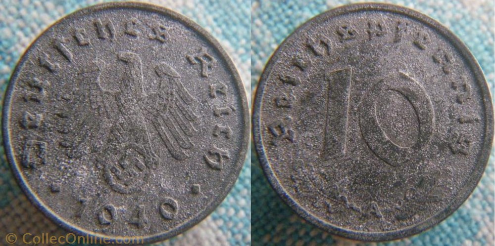 10 Reichspfennig 1940 A monnaie monde allemagne 10 reichspfennig 1940 a