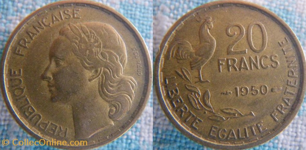 monnaie france moderne 20 francs 1950 4f