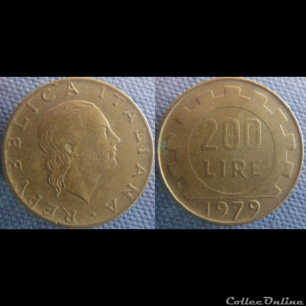 monnaie monde italie 200 lire 1979