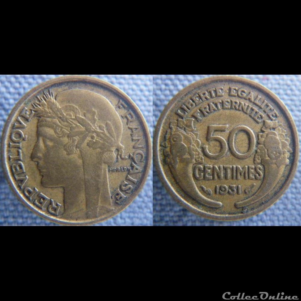 50 centimes 1931 monnaie france moderne 50 centimes 1931
