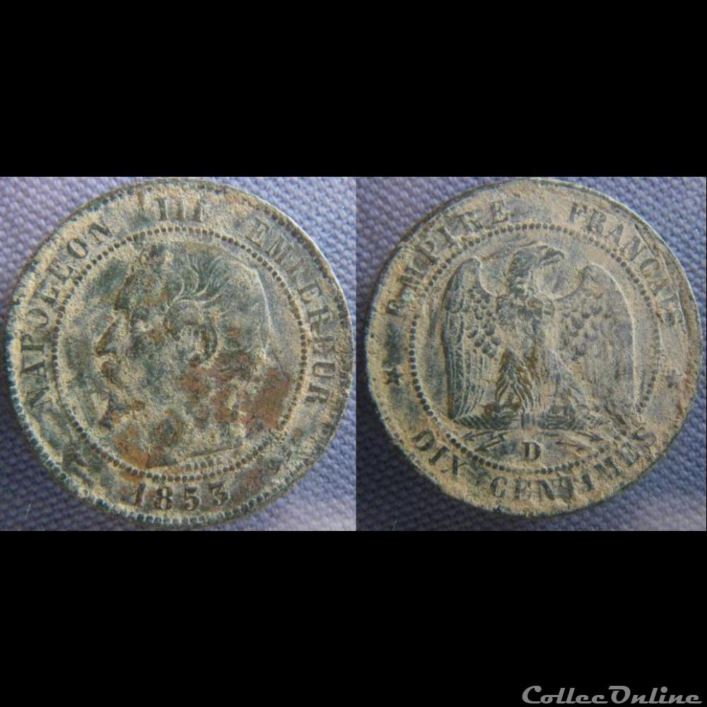 10 Centimes 1853 D monnaie france moderne 10 centimes 1853 d