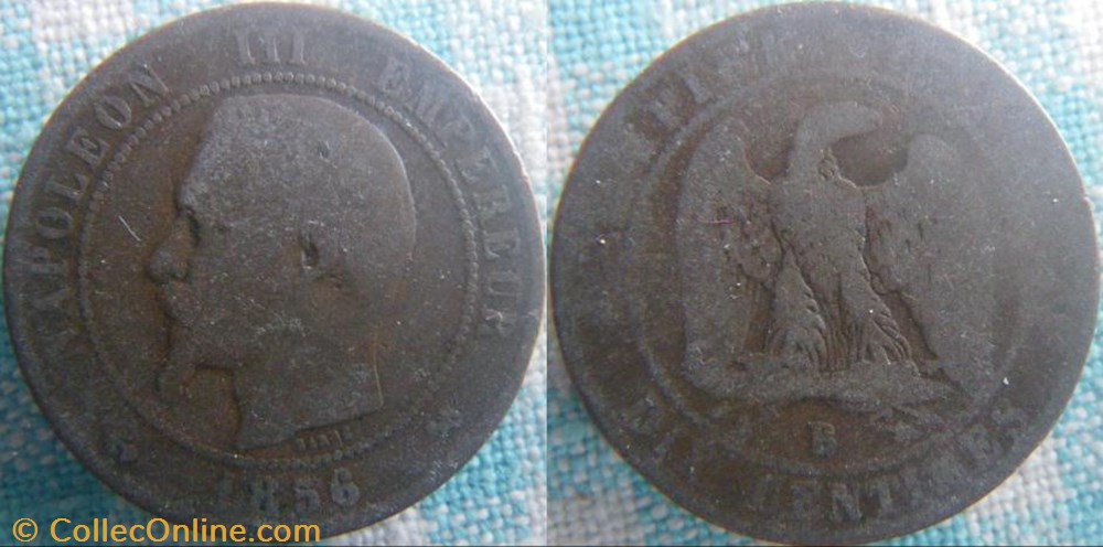 10 Centimes 1856 B monnaie france a moderne 10 centimes 1856 b