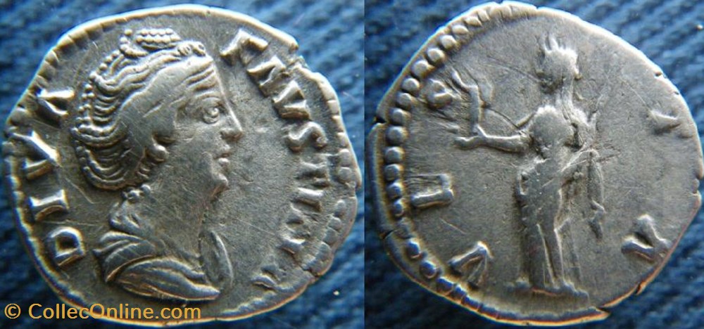monnaies antiquite av jc ap romaines republicaines imperiales faustine mere denier