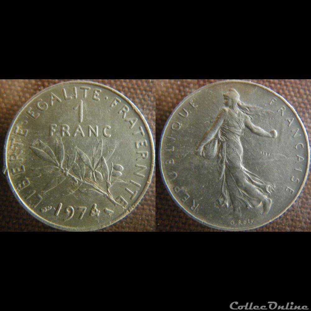 1 Franc 1974 monnaie france moderne 1 franc 1974