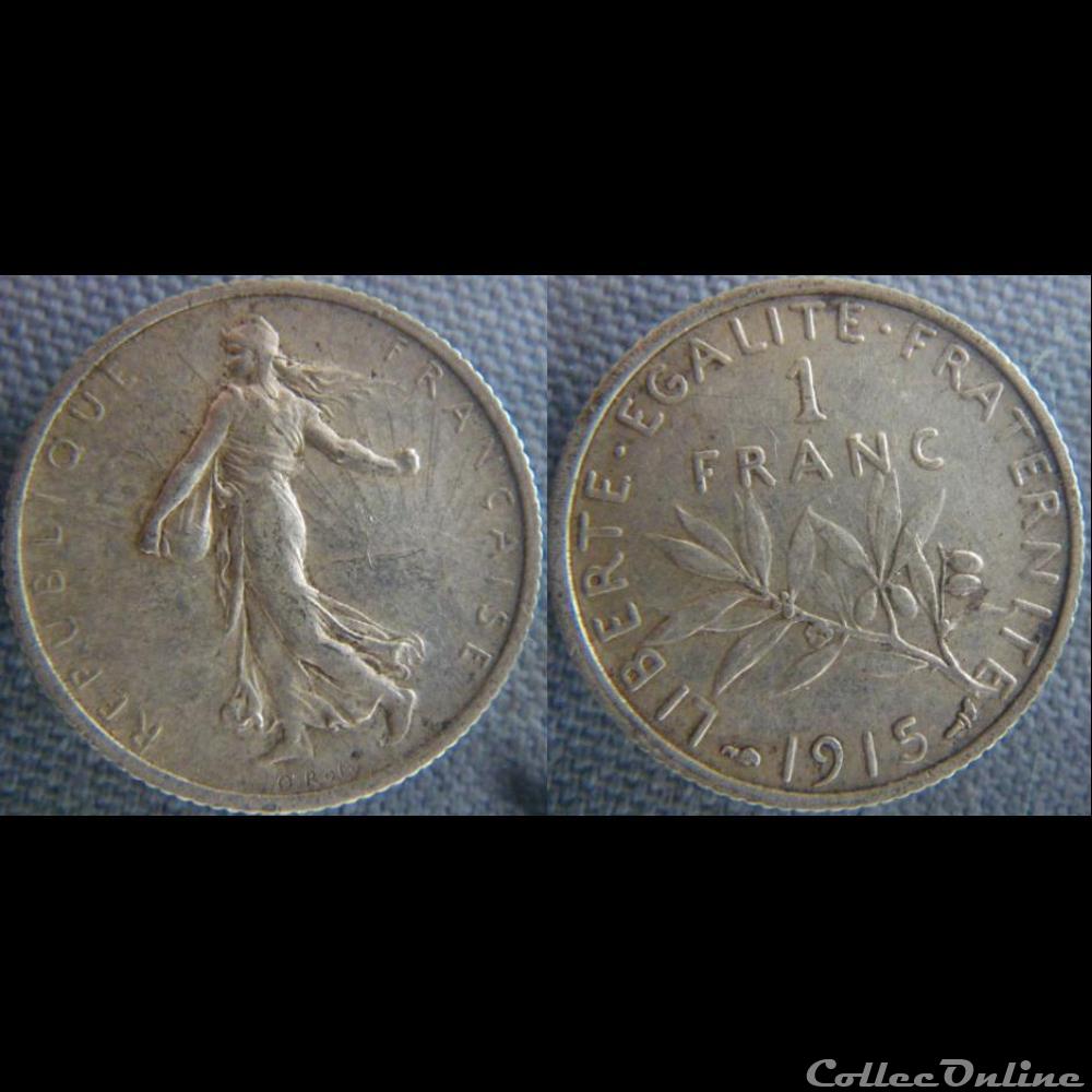 1 Franc 1915 - Coins - World - France - Troisième République - Face ...