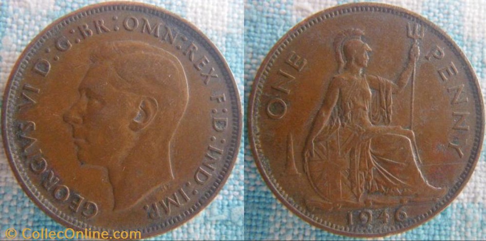 1 Penny 1946 monnaie monde royaume uni 1 penny 1946