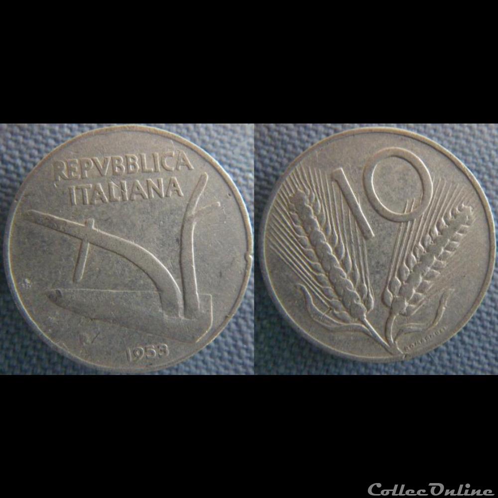 10 Lire 1953 monnaie monde italie 10 lire 1953