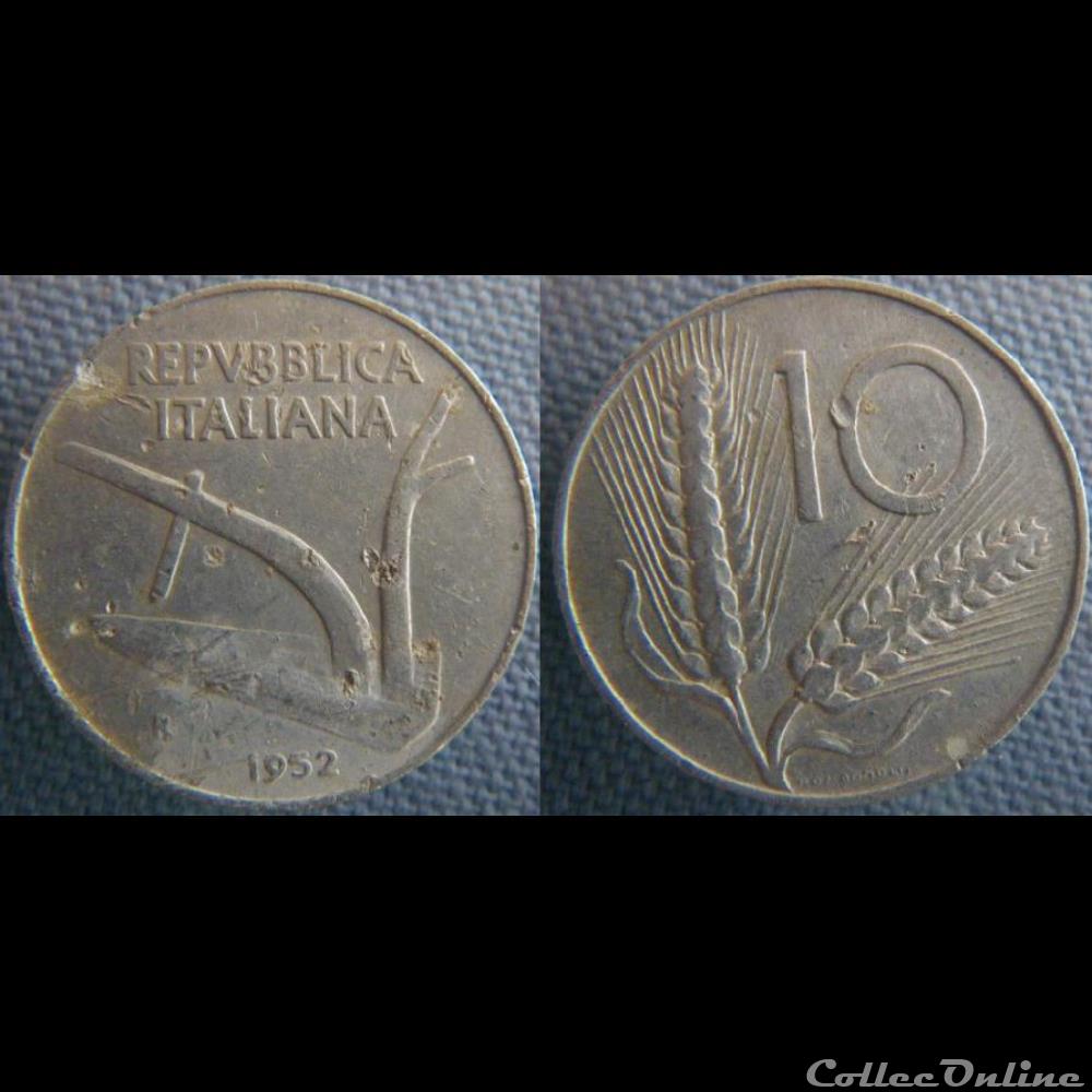 10 Lire 1952 monnaie monde italie 10 lire 1952