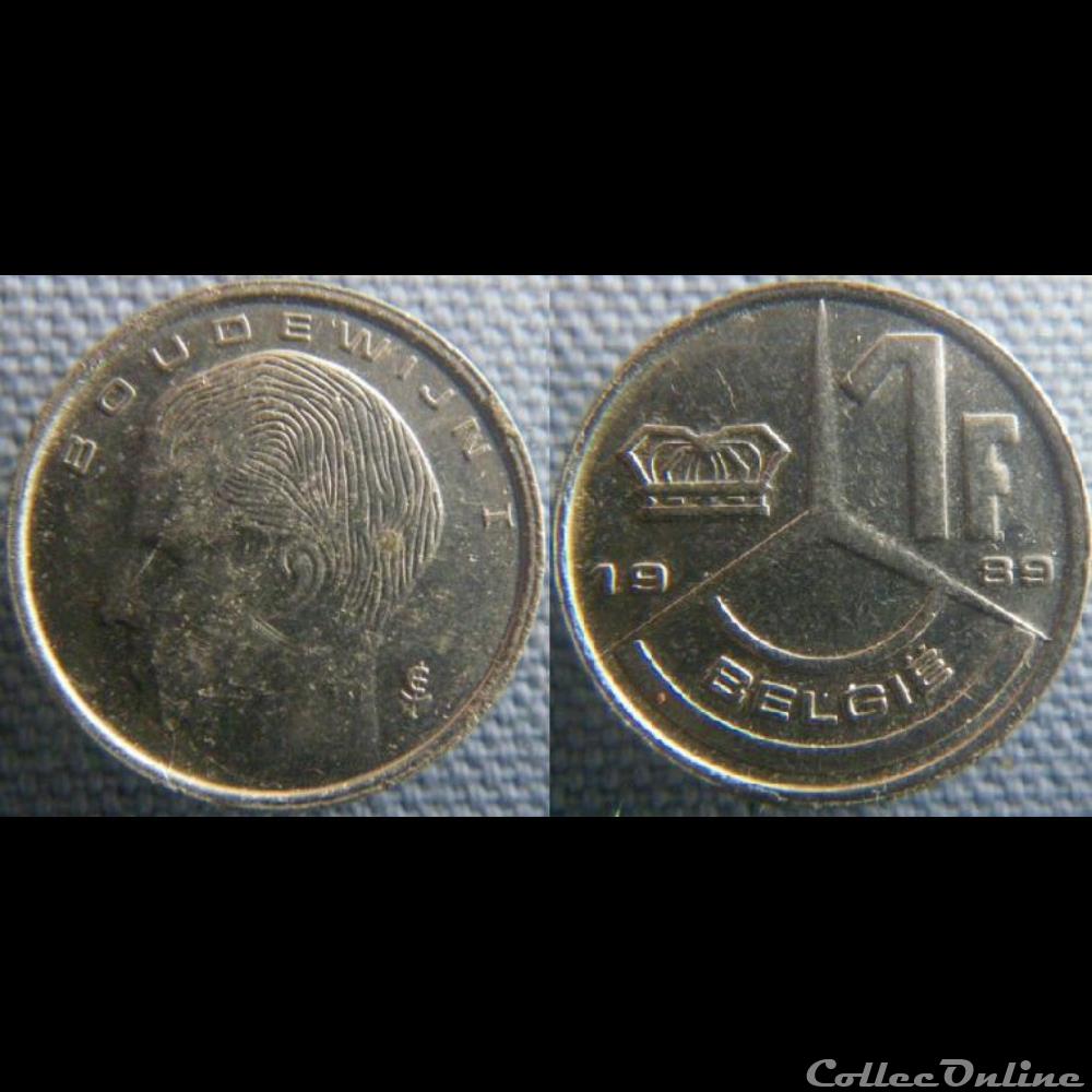 1 Franc 1989 fl monnaie monde belgique 1 franc 1989 fl