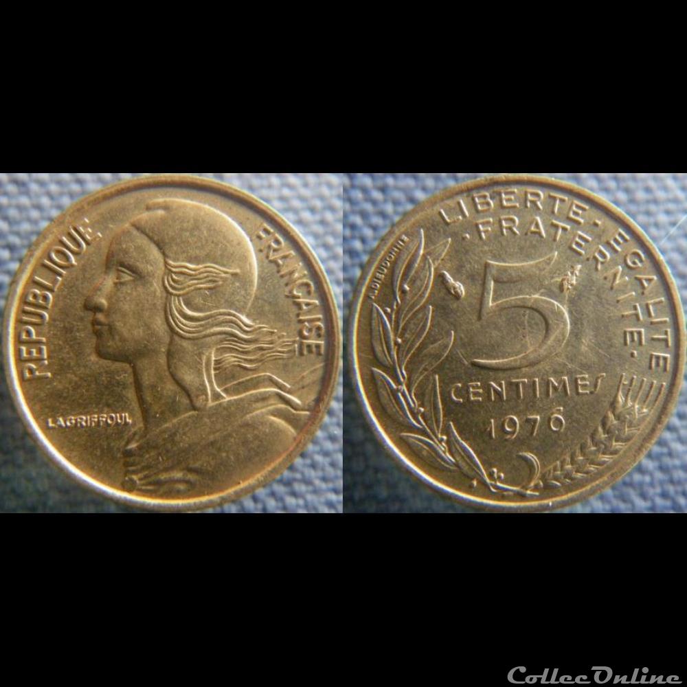 5 Centimes 1976 monnaie france moderne 5 centimes 1976