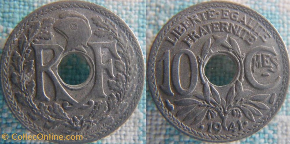 10 Centimes 1941 monnaie france a moderne 10 centimes 1941