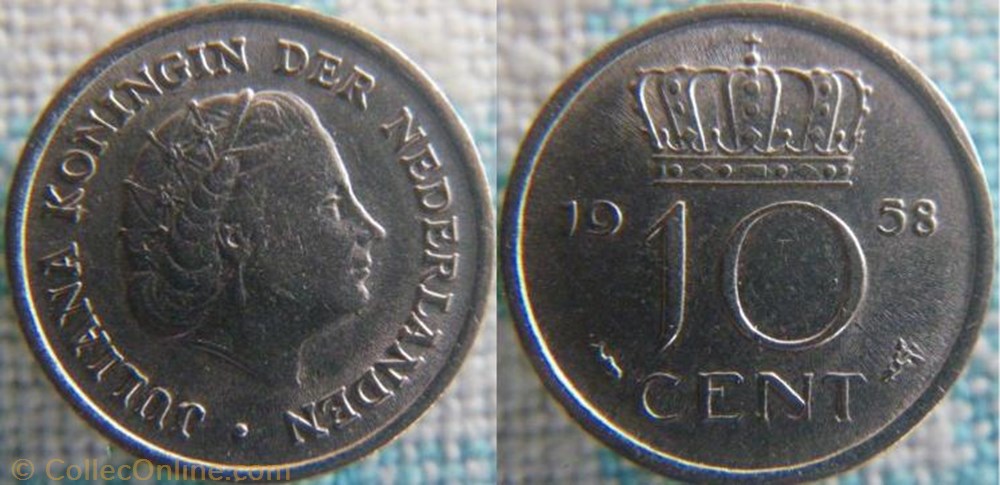10 Cents 1958 monnaie monde pay ba 10 cents 1958