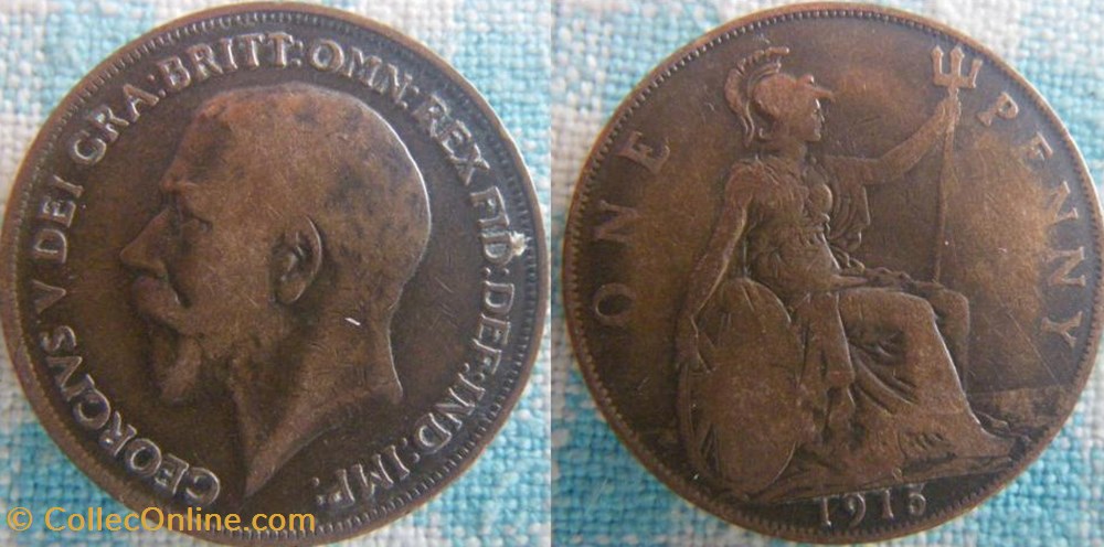 monnaie monde royaume uni 1 penny 1915