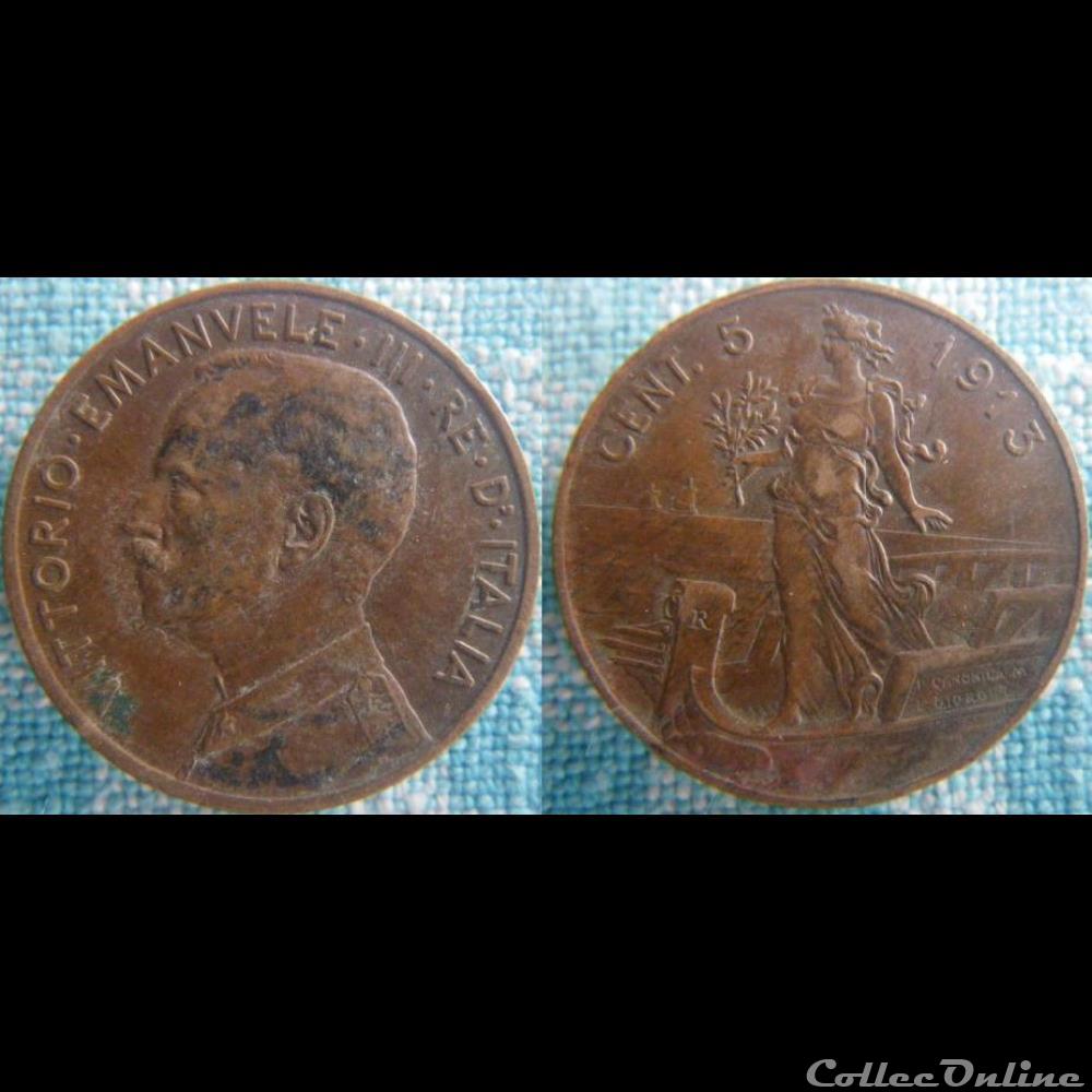 5 Centesimi 1913 monnaie monde italie 5 centesimi 1913