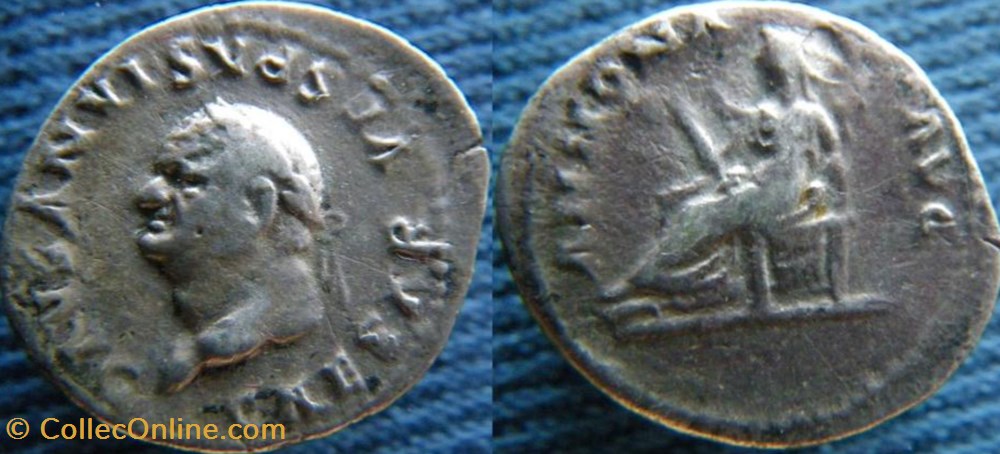 Vespasien denier monnaies antiquite av jc ap romaines republicaines imperiales vespasien denier