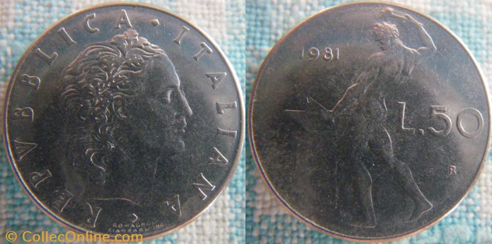50 Lire 1981 monnaie monde italie 50 lire 1981