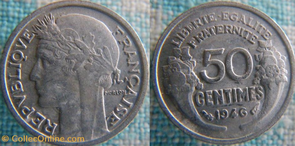 50 centimes 1946 monnaie france a moderne 50 centimes 1946