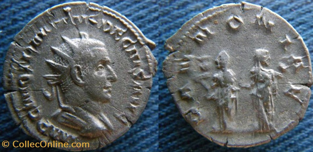 monnaies antiquite av jc ap romaines republicaines imperiales trajan dece antoninien