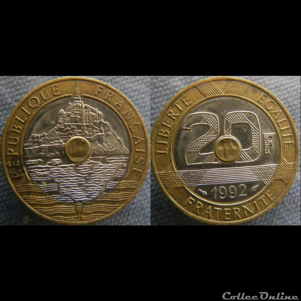 20 Francs 1992 monnaie france moderne 20 francs 1992