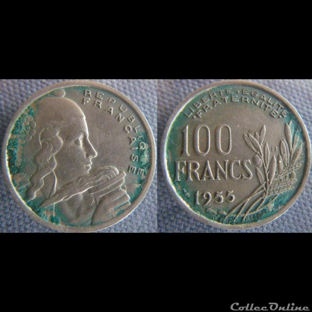 100 Francs 1955 B monnaie france moderne 100 francs 1955 b